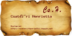 Csatári Henrietta névjegykártya